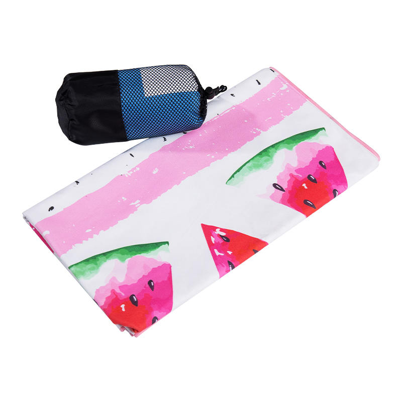 Serviette de plage en microfibre à séchage rapide, couverture sans sable, grand tapis rond de pique-nique et de Yoga, 60 pouces, avec glands